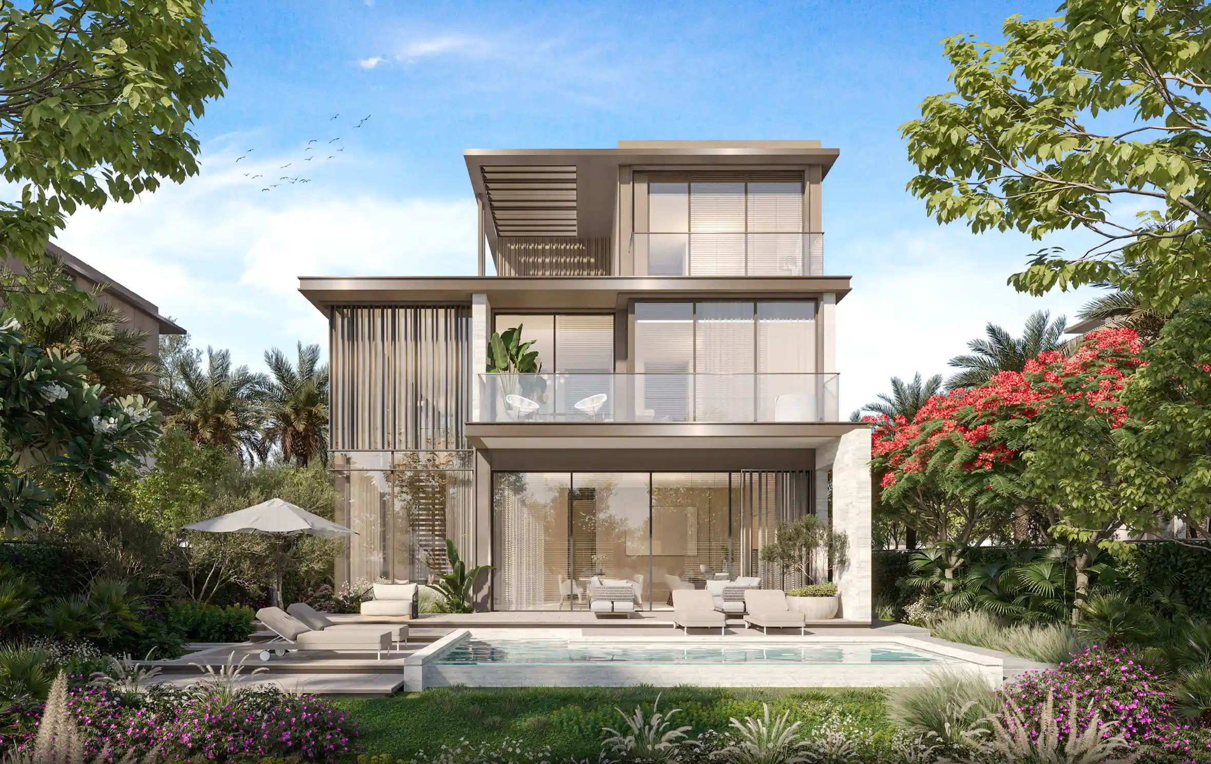 1732790318.07) Nad Al Sheba Gardens Phase 7 - 5 Bedroom Villas Backyard
